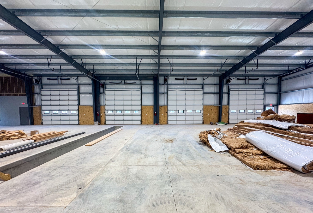 Warehouse lighting and power installed by Groce Electric